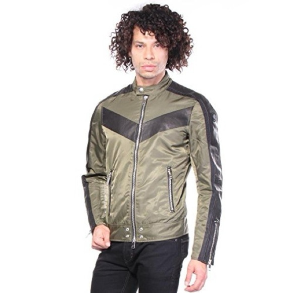 Diesel Men's J-Reed-Mix Jacket green and black - Picture 5 of 14